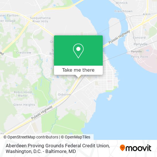 Mapa de Aberdeen Proving Grounds Federal Credit Union