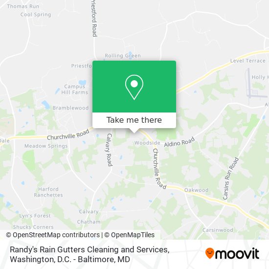 Randy's Rain Gutters Cleaning and Services map