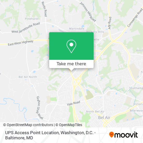 UPS Access Point Location map