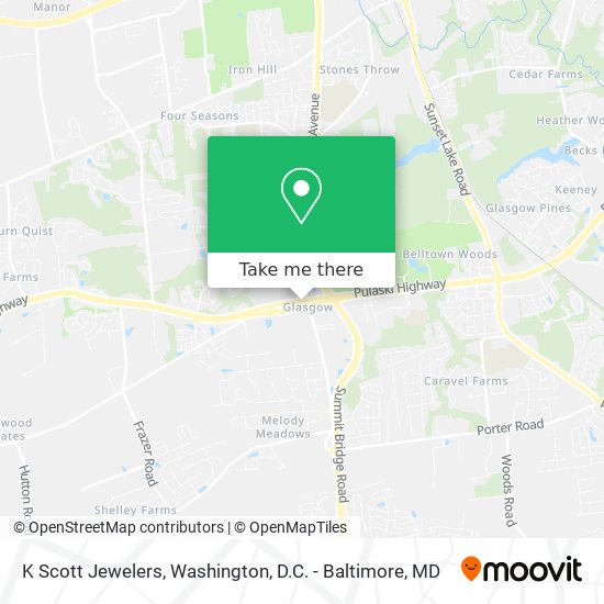 K Scott Jewelers map