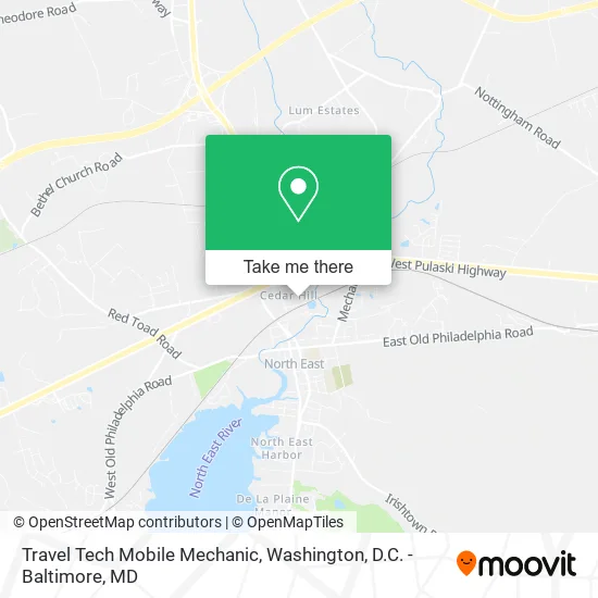 Mapa de Travel Tech Mobile Mechanic