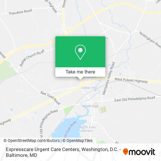 Expresscare Urgent Care Centers map