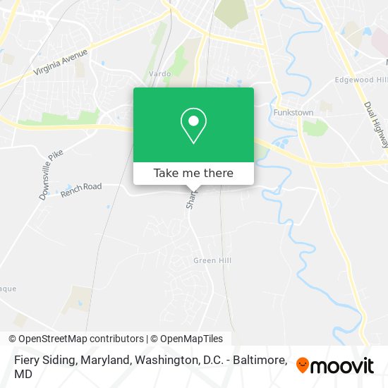 Fiery Siding, Maryland map