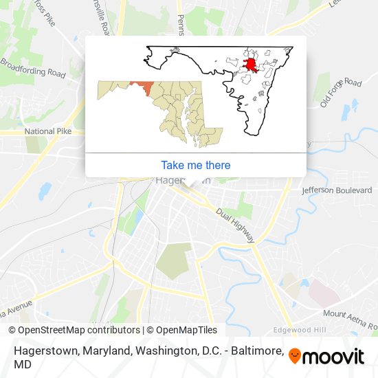 Hagerstown, Maryland map