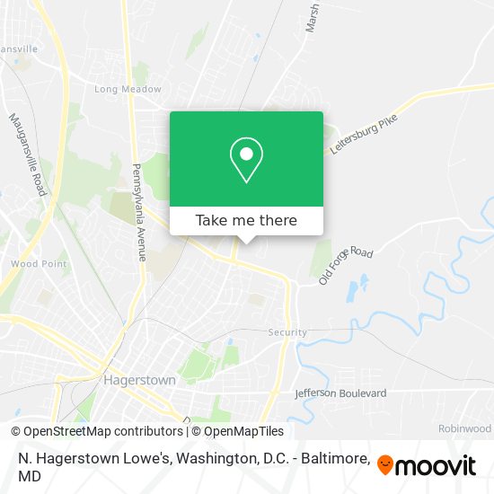 N. Hagerstown Lowe's map