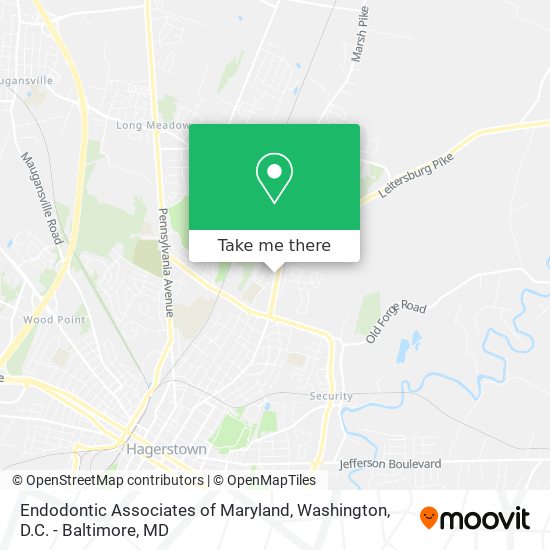 Mapa de Endodontic Associates of Maryland