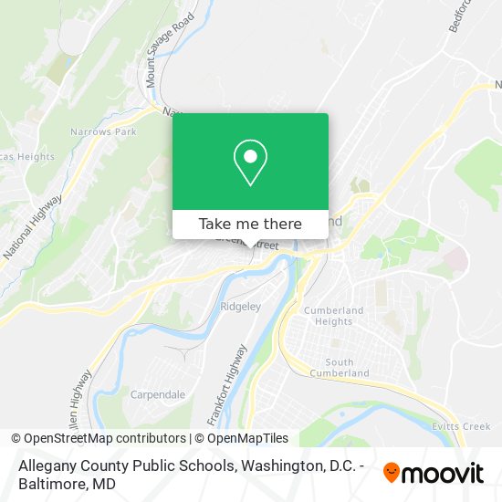 Allegany County Public Schools map