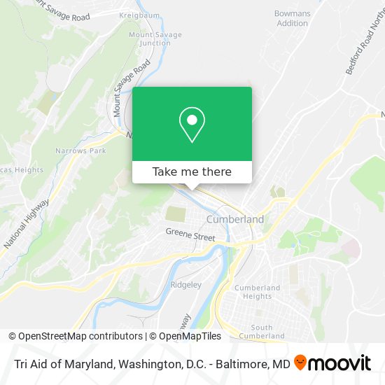 Mapa de Tri Aid of Maryland