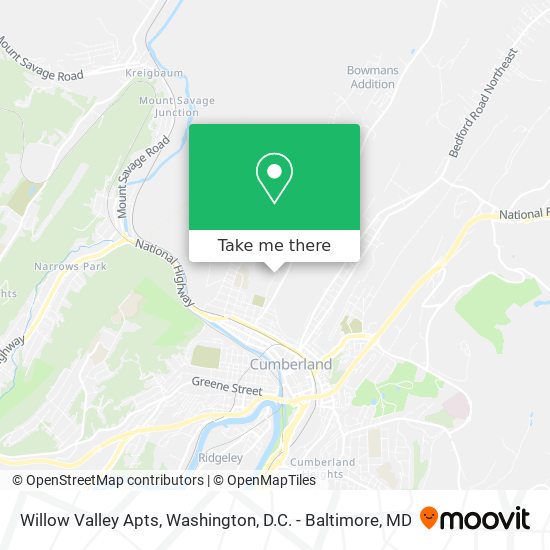 Mapa de Willow Valley Apts