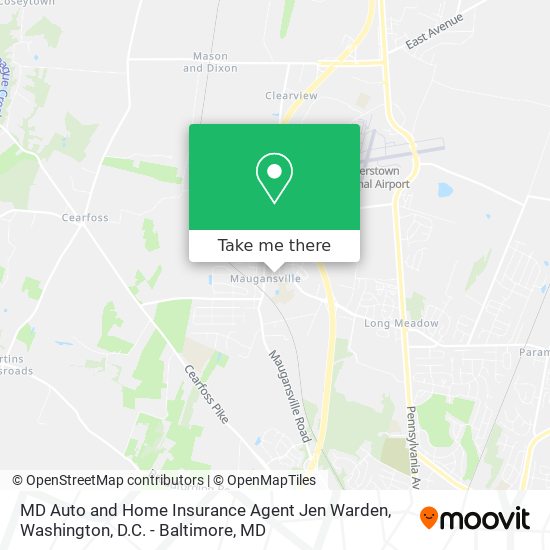 MD Auto and Home Insurance Agent Jen Warden map