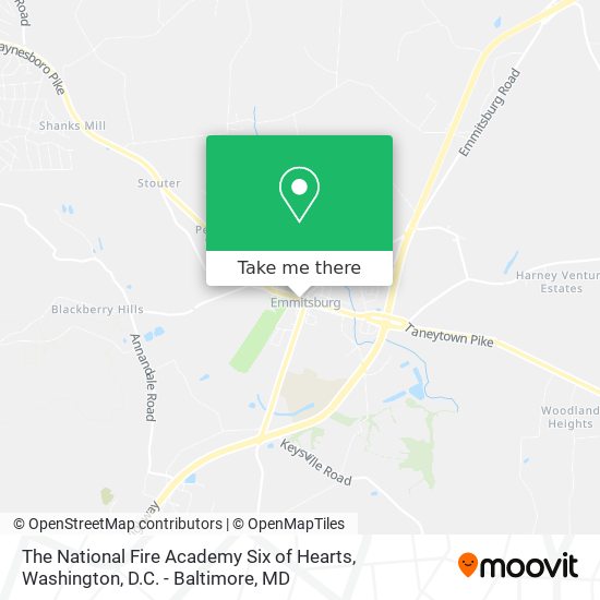 Mapa de The National Fire Academy Six of Hearts