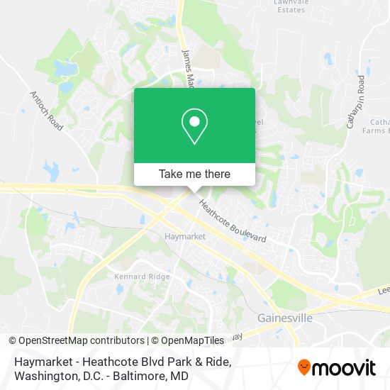 Haymarket - Heathcote Blvd Park & Ride map
