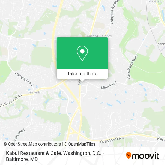 Kabul Restaurant & Cafe map