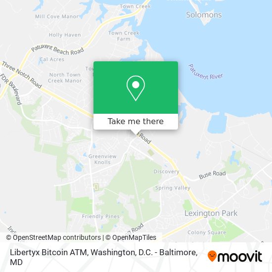 Mapa de Libertyx Bitcoin ATM