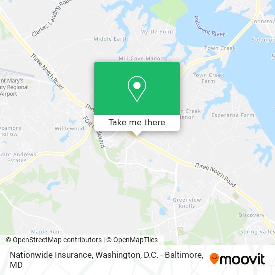 Mapa de Nationwide Insurance