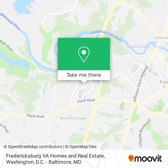 Fredericksburg VA Homes and Real Estate map