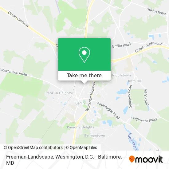 Freeman Landscape map