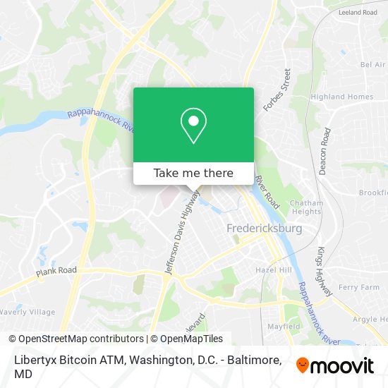 Mapa de Libertyx Bitcoin ATM