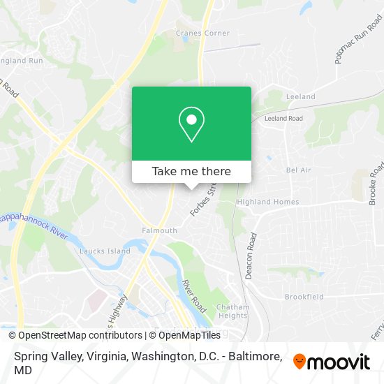 Mapa de Spring Valley, Virginia