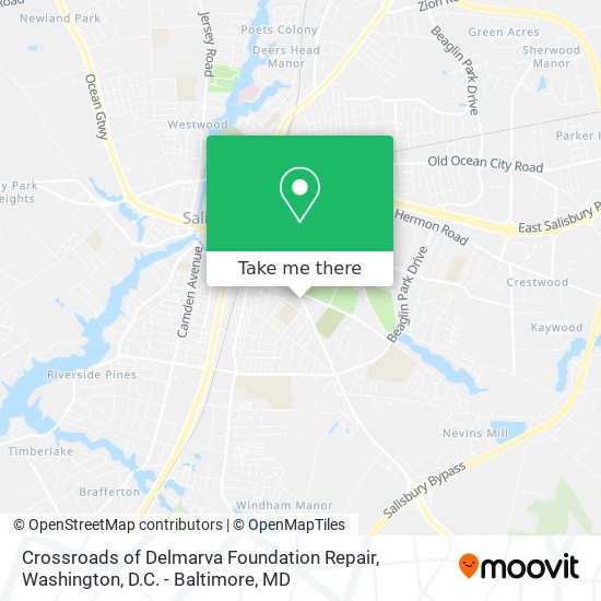 Crossroads of Delmarva Foundation Repair map