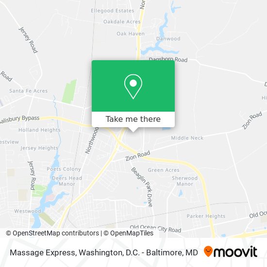 Massage Express map