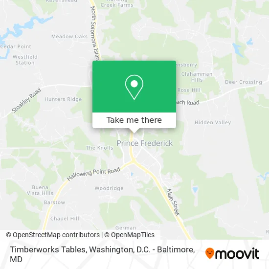 Timberworks Tables map