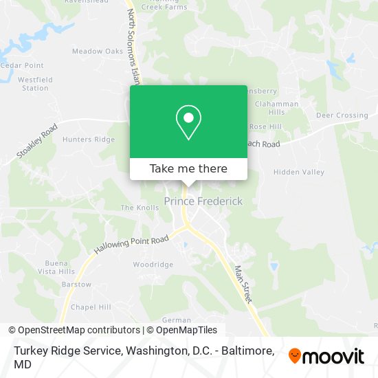 Mapa de Turkey Ridge Service