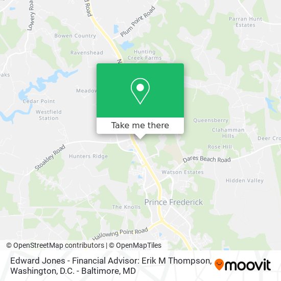 Mapa de Edward Jones - Financial Advisor: Erik M Thompson