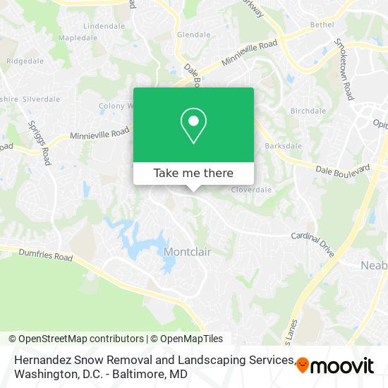 Hernandez Snow Removal and Landscaping Services map