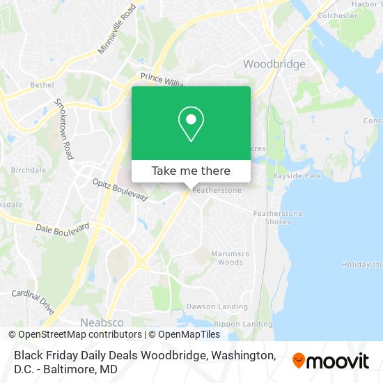 Black Friday Daily Deals Woodbridge map