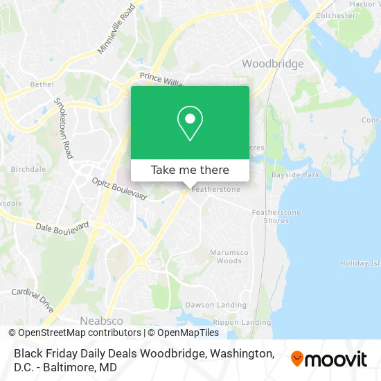 Black Friday Daily Deals Woodbridge map