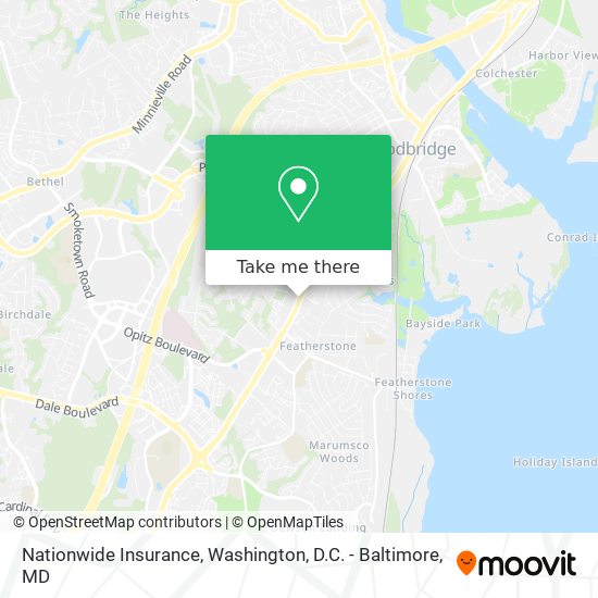 Mapa de Nationwide Insurance