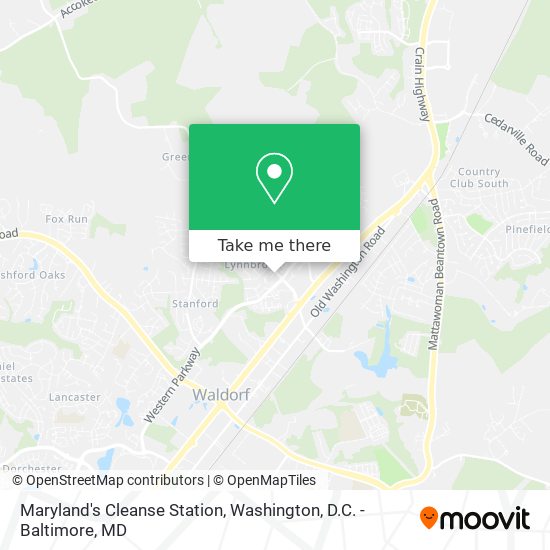 Maryland's Cleanse Station map