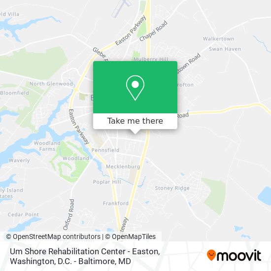 Mapa de Um Shore Rehabilitation Center - Easton