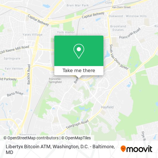 Mapa de Libertyx Bitcoin ATM