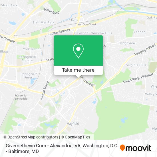 Givemethevin.Com - Alexandria, VA map