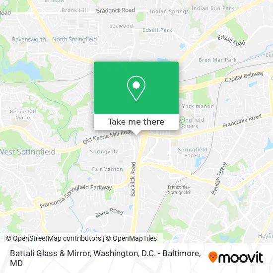 Mapa de Battali Glass & Mirror