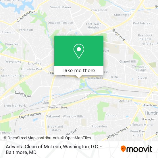 Advanta Clean of McLean map