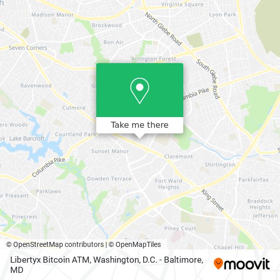 Mapa de Libertyx Bitcoin ATM