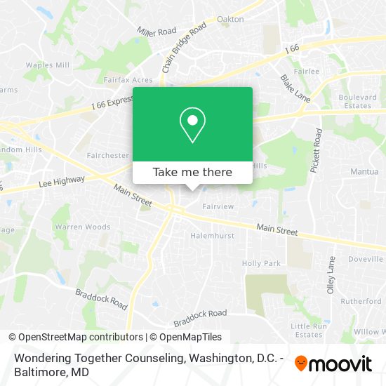 Wondering Together Counseling map