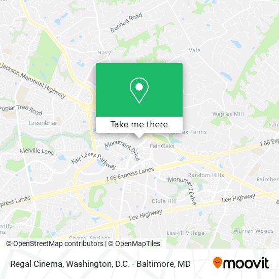 Regal Cinema map