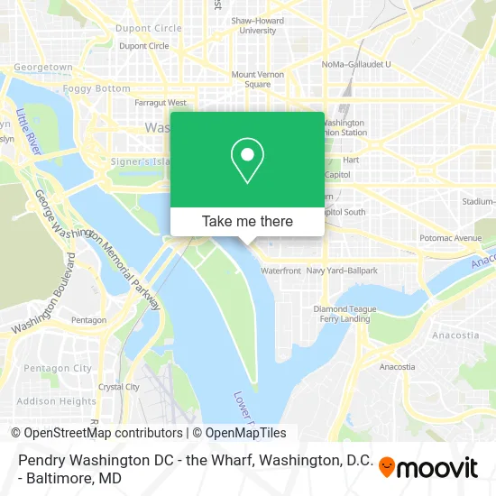 Pendry Washington DC - the Wharf map