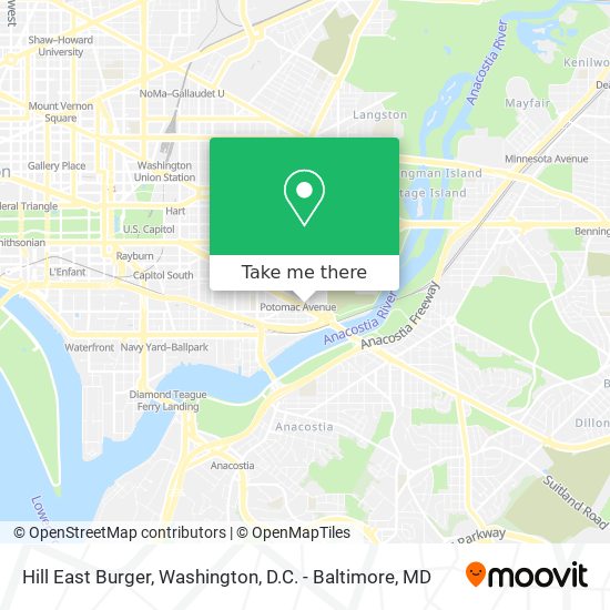 Hill East Burger map