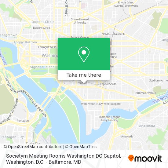 Societym Meeting Rooms Washington DC Capitol map