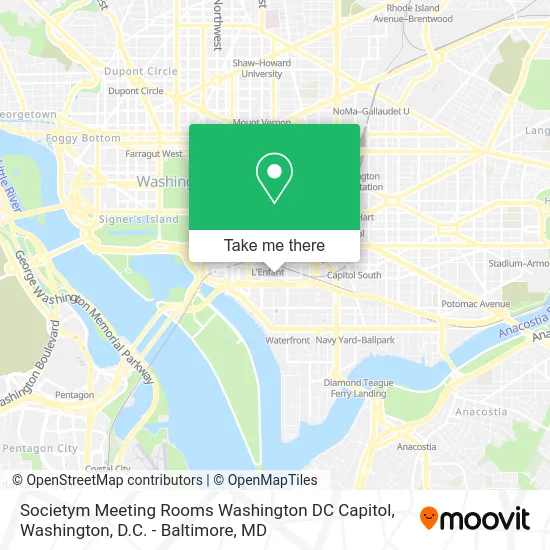 Societym Meeting Rooms Washington DC Capitol map