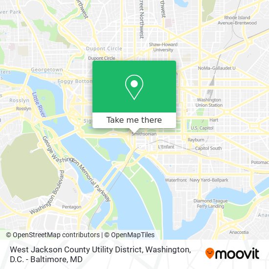 West Jackson County Utility District map