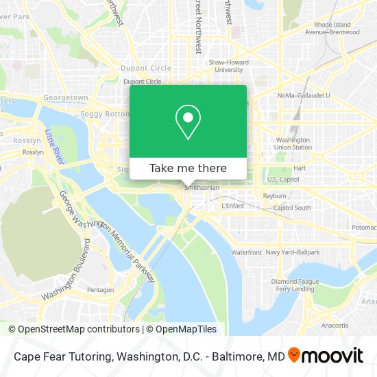 Cape Fear Tutoring map