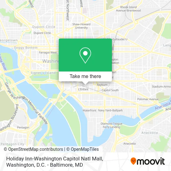 Holiday Inn-Washington Capitol Natl Mall map