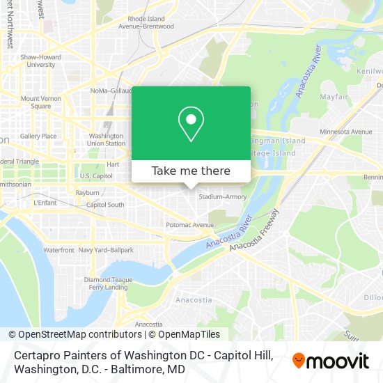 Mapa de Certapro Painters of Washington DC - Capitol Hill