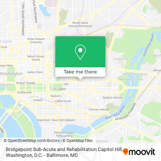 Mapa de Bridgepoint Sub-Acute and Rehabilitation Capitol Hill